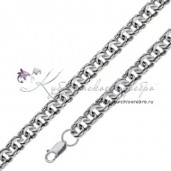 Серебряный браслет-цепочка, длина 19-20 см, ширина 1 см 9915