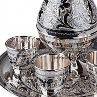 Сервиз на троих из серебра серия