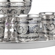 Сервиз на троих из серебра серия