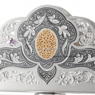Салфетница с чернением и вставкой , арт №6478
