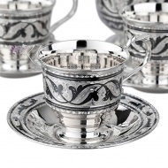 Кофейный сервиз с алмазной огранкой на 6 персон (Новинка), арт №7110